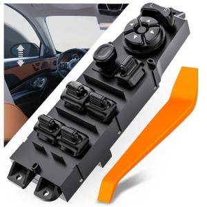Nilight Power Master Window Switch Compatible with 2001 2002 2003 2004 2005 Honda Civic 2002-2006 Honda CR-V Sport Utility Front Left Driver Side Replacement Button Windows Switches Set(Jeep Cherokee 1997-2001)