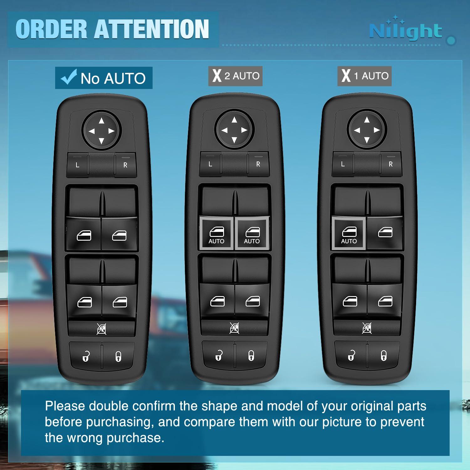 image:imageNilight Master Power Window Switch Compatible for 2013 2014 2015 2016 Dodge Dart Jeep Cherokee Chrysler 200 Front Left Driver Side Windows Control SwitchesTownCountry Grand Caravan 20082009