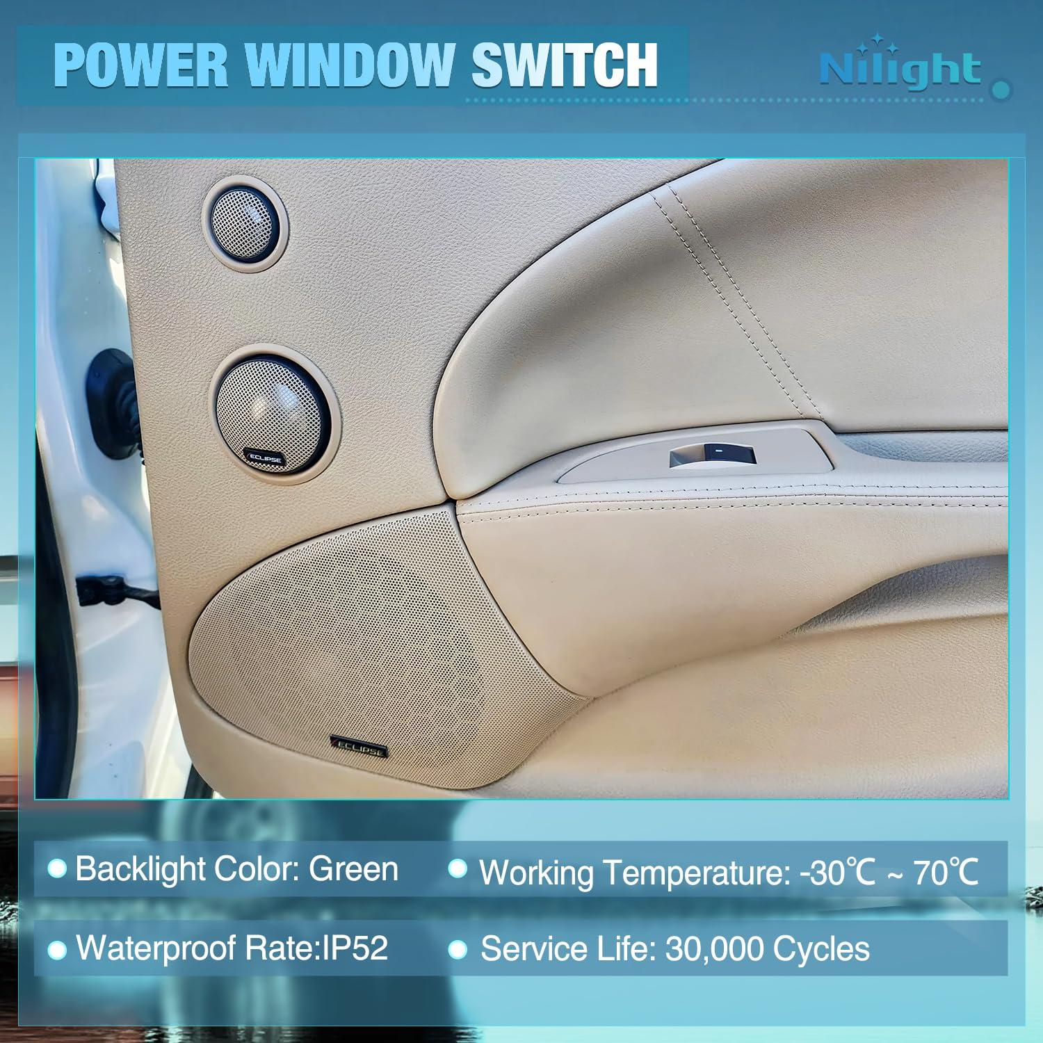 image:imageNilight Master Power Window Switch Compatible for 2013 2014 2015 2016 Dodge Dart Jeep Cherokee Chrysler 200 Front Left Driver Side Windows Control SwitchesChevroletGMCBuick 20072013