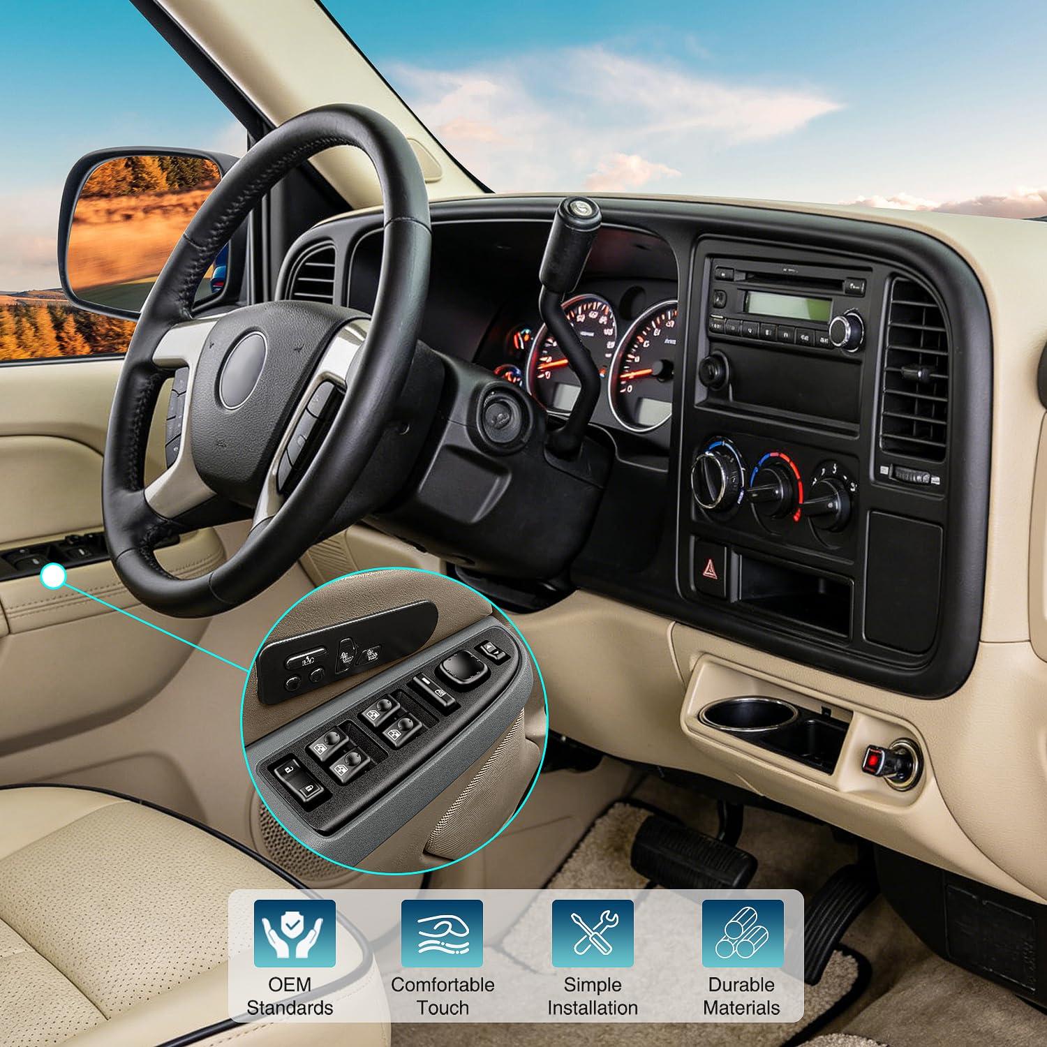image:imageNilight Master Power Window Switch Compatible for 2013 2014 2015 2016 Dodge Dart Jeep Cherokee Chrysler 200 Front Left Driver Side Windows Control SwitchesCadillacChevroletGMC 20032006 wBezel
