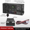 Nilight 12V/24V Camping Electrical System Centre Battery Power Control Box Fuse Block Switches Cigar Socket Voltmeter USB Charger Anderson Connector Ideal for RV Car Canopy Caravan Camper Trailer Van(12V 24V Mini Power Box)