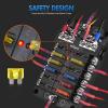 Nilight 12V/24V Camping Electrical System Centre Battery Power Control Box Fuse Block Switches Cigar Socket Voltmeter USB Charger Anderson Connector Ideal for RV Car Canopy Caravan Camper Trailer Van(12Way Fuse Block)