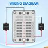 Nilight 12V/24V Camping Electrical System Centre Battery Power Control Box Fuse Block Switches Cigar Socket Voltmeter USB Charger Anderson Connector Ideal for RV Car Canopy Caravan Camper Trailer Van(12Way Fuse Block)