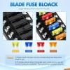 Nilight 12V/24V Camping Electrical System Centre Battery Power Control Box Fuse Block Switches Cigar Socket Voltmeter USB Charger Anderson Connector Ideal for RV Car Canopy Caravan Camper Trailer Van(6 Way Fuse Block)