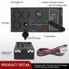 Nilight 12V/24V Camping Electrical System Centre Battery Power Control Box Fuse Block Switches Cigar Socket Voltmeter USB Charger Anderson Connector Ideal for RV Car Canopy Caravan Camper Trailer Van(12V 24V Mini Power Box)