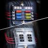 Nilight 12V/24V Camping Electrical System Centre Battery Power Control Box Fuse Block Switches Cigar Socket Voltmeter USB Charger Anderson Connector Ideal for RV Car Canopy Caravan Camper Trailer Van(6Way Fuse Block)