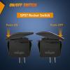Nilight Auto Manual Rocker Switch Bilge Pump Panel with LED 4 Pin On Off ON SPDT Switches 20A/12V 10A/24V for Marine Boat Yacht Caravan Fishing Vessel RV Camper(2 Pin On Off Rocker Switch)