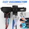 Nilight Golf Cart Key Switch Console Panel 9V-48V DC with Forward Reverse Rocker Switch 4.8A Dual USB Quick Charger LED Digital Voltmeter for EZGO TXT PDS Golf Cart, 2 Years Warranty