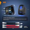 Nilight LED Light Bar Rocker Switch Stereo Rocker Switch 5 Pin Laser On/Off Switch 20A/12V 10A/24V Switch Jumper Wires Set(90006B) , Blue