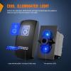 Nilight LED Light Bar Rocker Switch Stereo Rocker Switch 5 Pin Laser On/Off Switch 20A/12V 10A/24V Switch Jumper Wires Set(90006B) , Blue