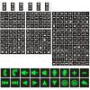 Nilight 249PCS Night Glow Sticker for Rocker Switch Panel DIY Luminous Pattern Text Label in The Dark Toggle for Dashboard Boat RV Car Truck Vehicle