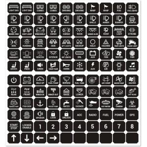 Nilight 120PCS Switch Panel Stickers Multifunction Button Sticker for 6/8 Gang Label Decal for Circuit Cars Marine Boats RV Truck Vehicle Text Dashboard