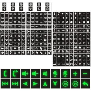 Nilight 249PCS Night Glow Sticker for Rocker Switch Panel DIY Luminous Pattern Text Label in The Dark Toggle for Dashboard Boat RV Car Truck Vehicle