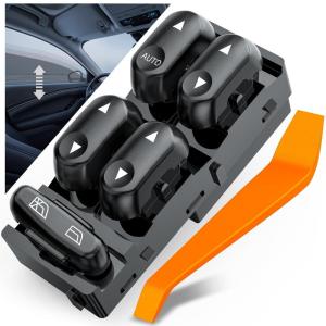 Nilight Master Power Window Switch Compatible for 2013 2014 2015 2016 Dodge Dart Jeep Cherokee Chrysler 200 Front Left Driver Side Windows Control Switches(Ford F250-F550 2002-2004)