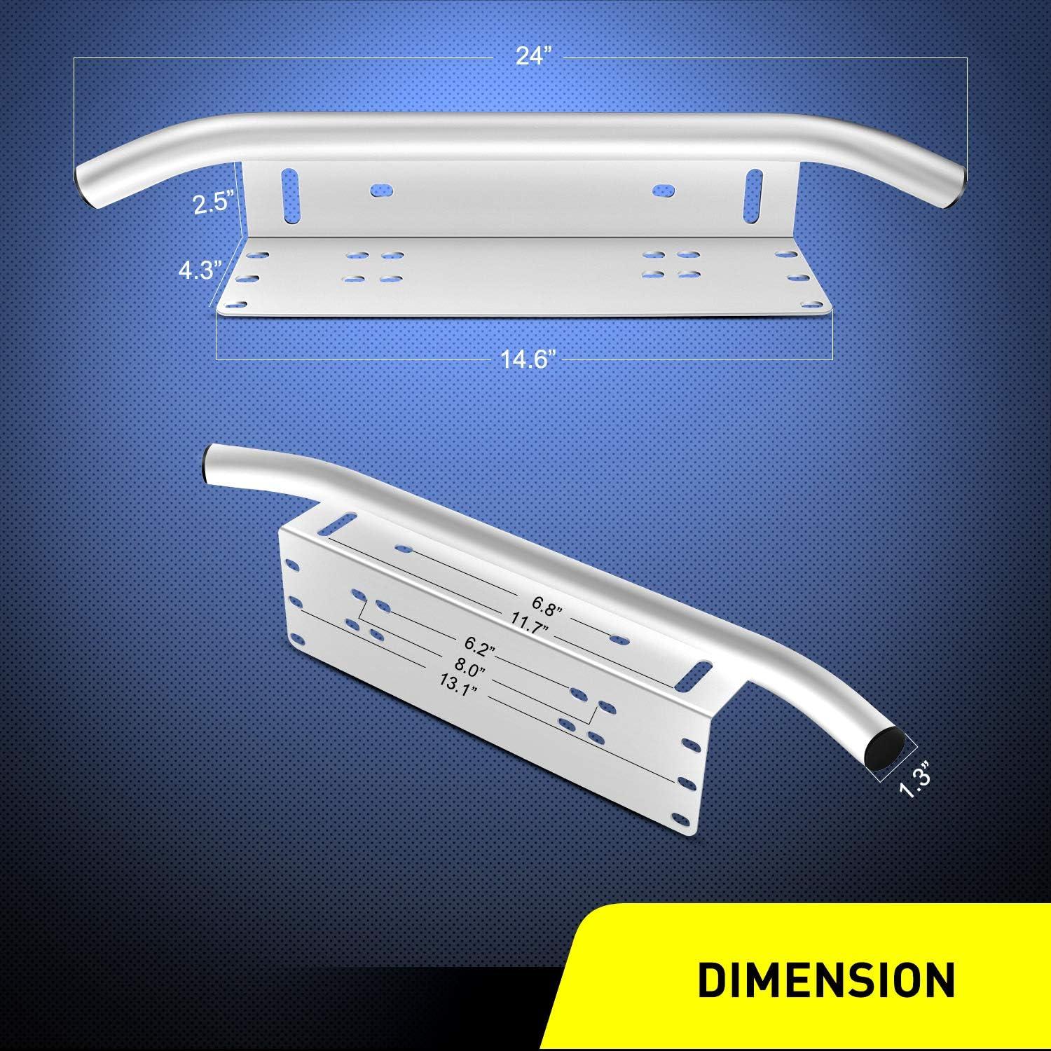 image:imageNilight Front Lower Hidden Bumper Mounting Brackets for 32inch Single Row LED Light Bar Compatible with 20152022 Chevy Colorado 4WD2WD 20152022 GMC Canyon 4WD2WDSilverUniversal License Plate Bracket