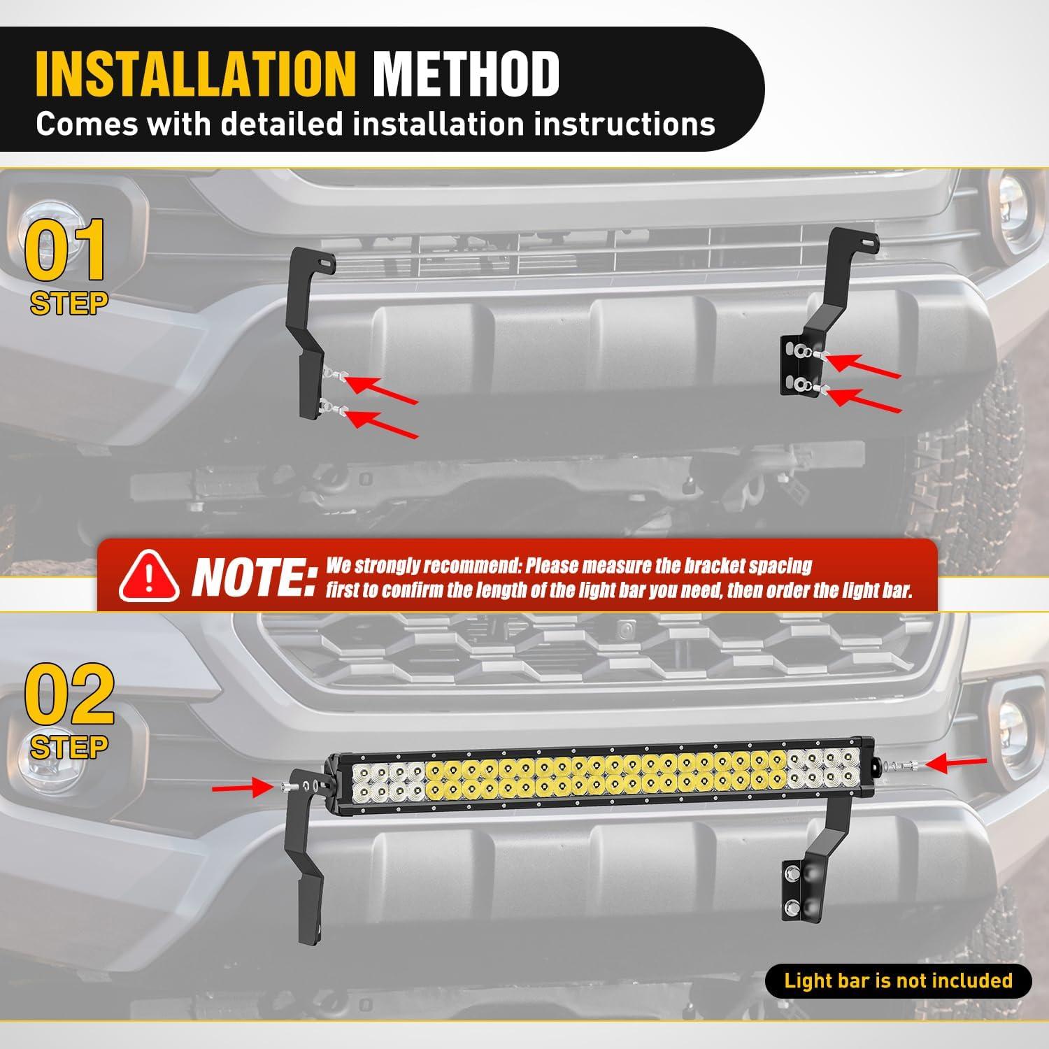 image:imageNilight Front Lower Hidden Bumper Mounting Brackets for 32inch Single Row LED Light Bar Compatible with 20152022 Chevy Colorado 4WD2WD 20152022 GMC Canyon 4WD2WDHidden Bumper BracketToyota Tacoma 20162023