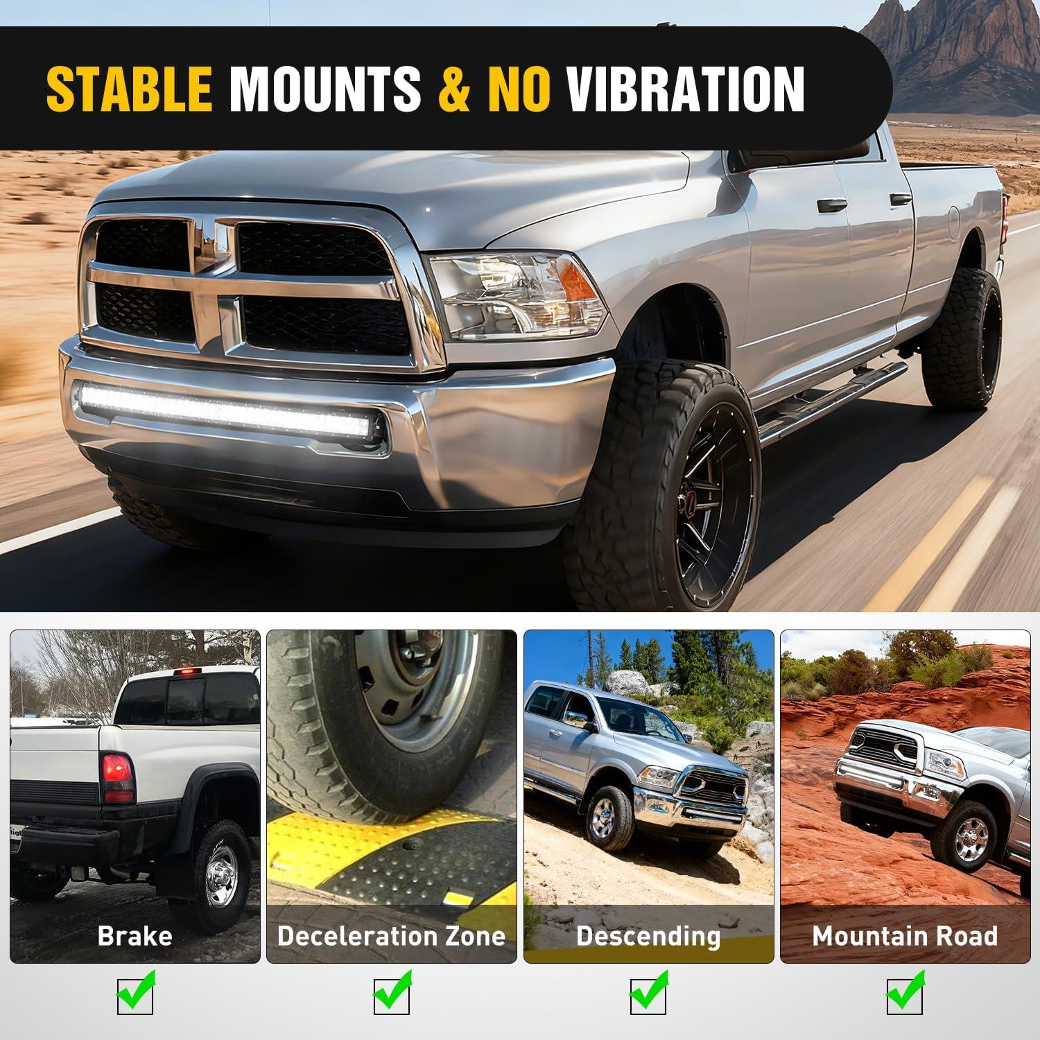 image:imageNilight Front Lower Hidden Bumper Mounting Brackets for 32inch Single Row LED Light Bar Compatible with 20152022 Chevy Colorado 4WD2WD 20152022 GMC Canyon 4WD2WDHidden Bumper BracketDodge Ram 20102020