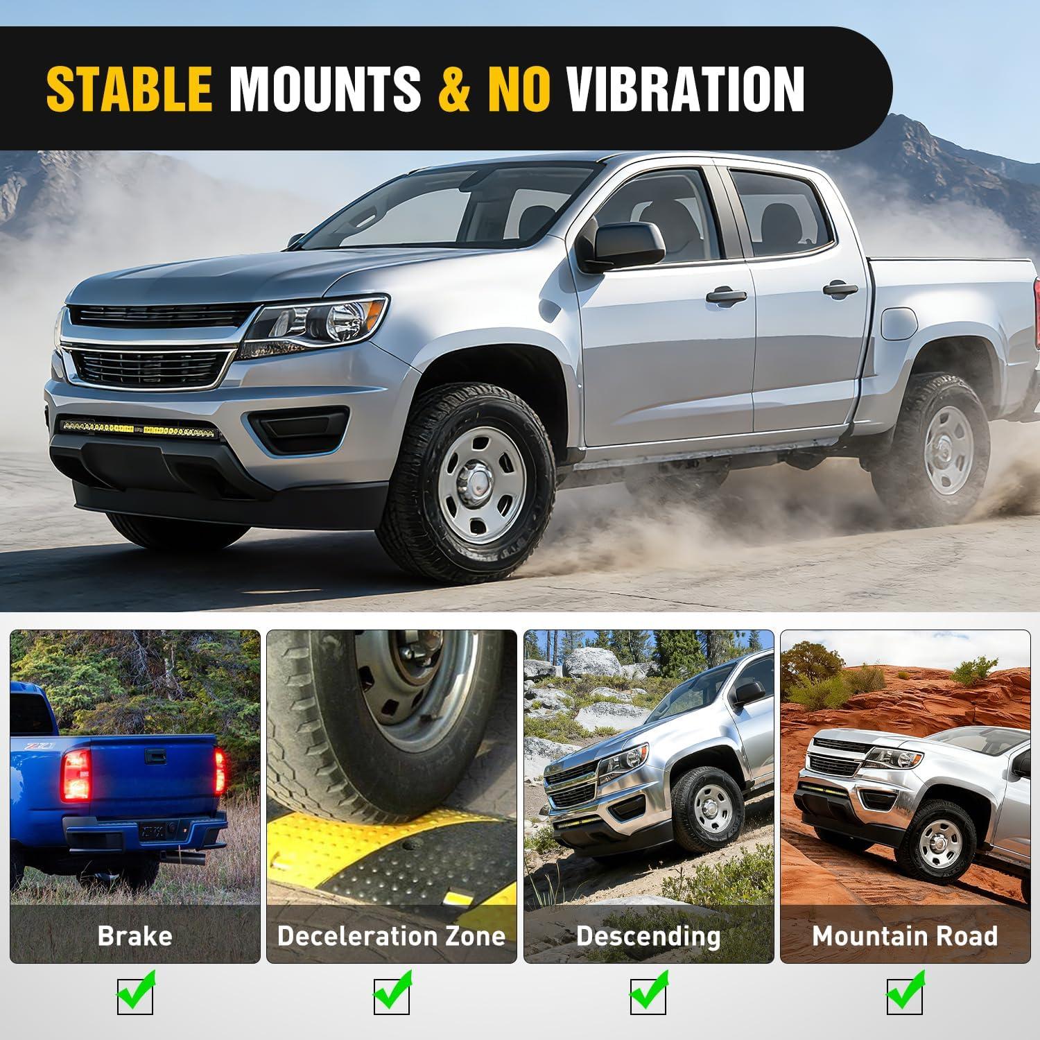 image:imageNilight Front Lower Hidden Bumper Mounting Brackets for 32inch Single Row LED Light Bar Compatible with 20152022 Chevy Colorado 4WD2WD 20152022 GMC Canyon 4WD2WDHidden Bumper BracketSilverado Canyon 20152022
