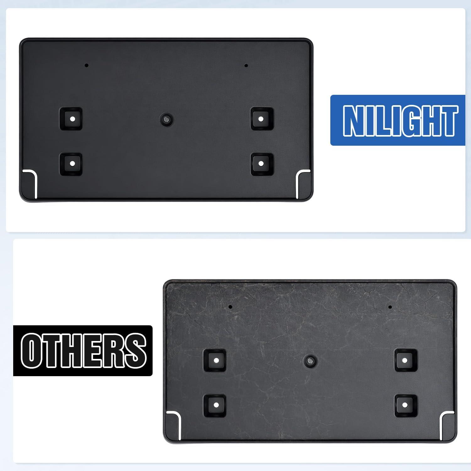 image:imageNilight Rear License Plate Frame Holder Bracket for 1997 1998 1999 2000 2001 2002 2003 2004 2005 2006 Jeep Wrangler TJ Accessories Replace 55174994 Plastic License Plate Mounting BlackJeep JL JT 20182026