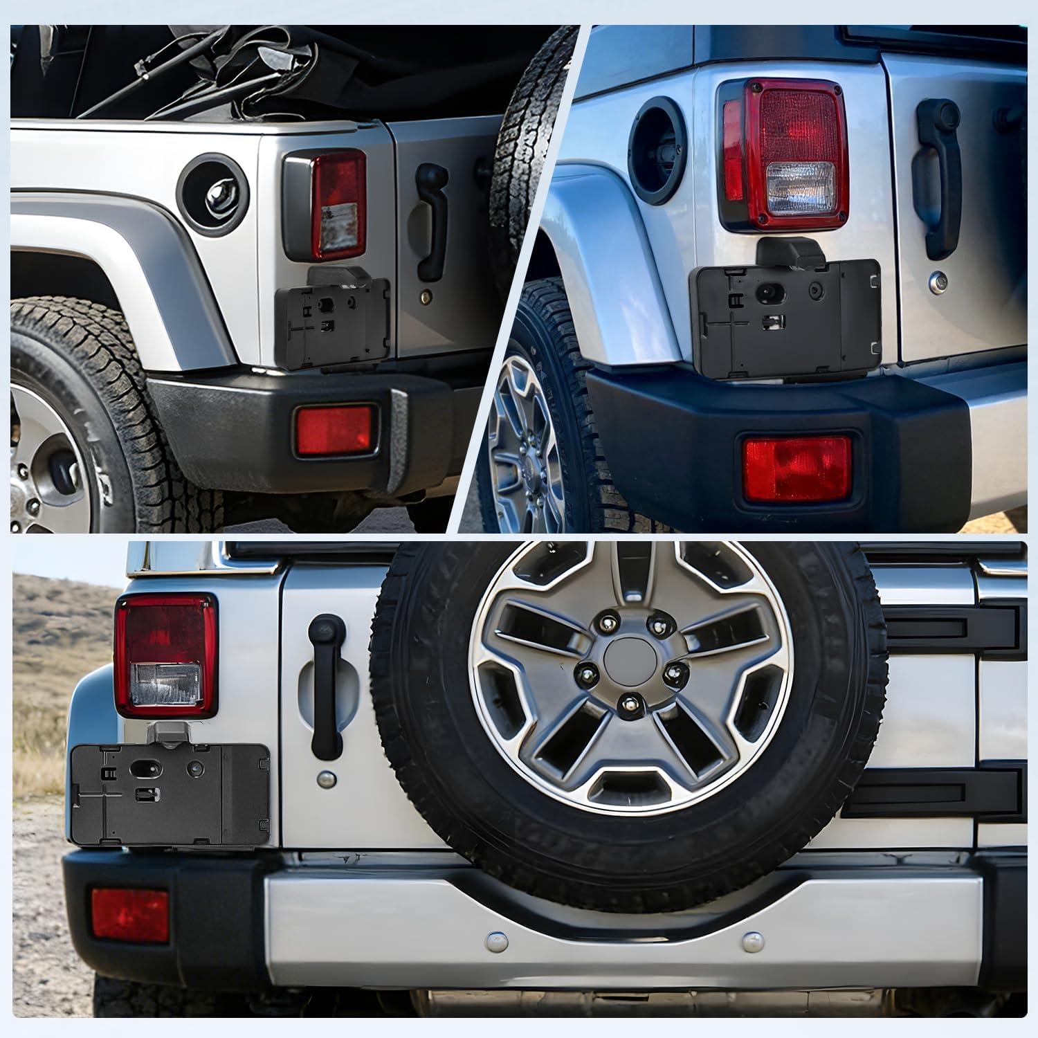 image:imageNilight Rear License Plate Frame Holder Bracket for 1997 1998 1999 2000 2001 2002 2003 2004 2005 2006 Jeep Wrangler TJ Accessories Replace 55174994 Plastic License Plate Mounting BlackJeep Wrangler JK 20072018