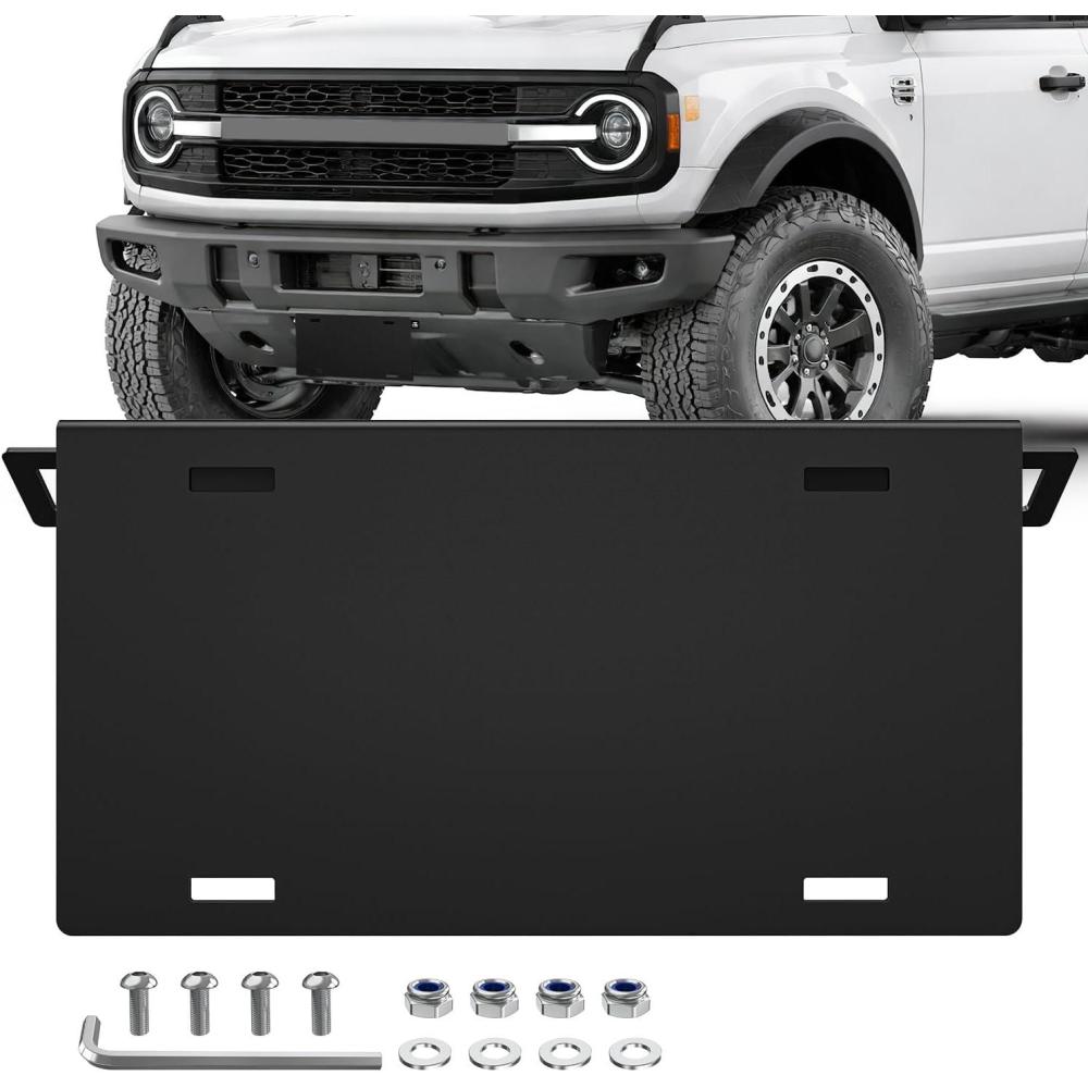 image:imageNilight Rear License Plate Frame Holder Bracket for 1997 1998 1999 2000 2001 2002 2003 2004 2005 2006 Jeep Wrangler TJ Accessories Replace 55174994 Plastic License Plate Mounting BlackFord Bronco 24 Door 2021 2026