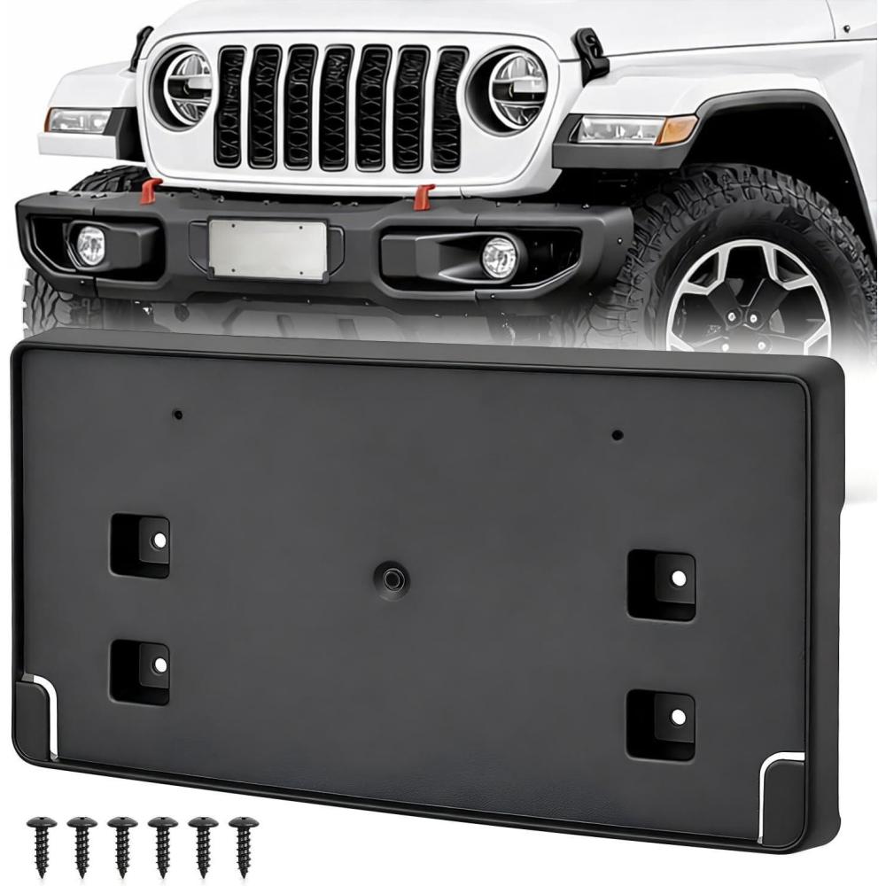 image:imageNilight Rear License Plate Frame Holder Bracket for 1997 1998 1999 2000 2001 2002 2003 2004 2005 2006 Jeep Wrangler TJ Accessories Replace 55174994 Plastic License Plate Mounting BlackJeep JL JT 20182026