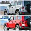 Nilight Rear License Plate Frame Holder Bracket for 1997 1998 1999 2000 2001 2002 2003 2004 2005 2006 Jeep Wrangler TJ Accessories Replace #55174994 Plastic License Plate Mounting Black(Jeep Wrangler JK 2007-2018)