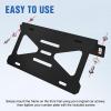 Nilight Rear License Plate Frame Holder Bracket for 1997 1998 1999 2000 2001 2002 2003 2004 2005 2006 Jeep Wrangler TJ Accessories Replace #55174994 Plastic License Plate Mounting Black(Bronco 2/4 Door 2021 -2026)