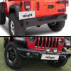 Nilight Rear License Plate Frame Holder Bracket for 1997 1998 1999 2000 2001 2002 2003 2004 2005 2006 Jeep Wrangler TJ Accessories Replace #55174994 Plastic License Plate Mounting Black(Universal License Plate Bracket)