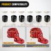 Nilight UTV Flag Antenna Mount Whip Light Mounting Bracket Red Adjustable Heavy Duty for 1.5″ to 1.75″ and 1.75″ to 2″ for Polaris RZR Ranger Can Am Maverick X3 Talon(For Round Cages Red 2Pcs)