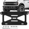 Nilight Rear License Plate Frame Holder Bracket for 1997 1998 1999 2000 2001 2002 2003 2004 2005 2006 Jeep Wrangler TJ Accessories Replace #55174994 Plastic License Plate Mounting Black(Bronco 2/4 Door 2021 -2026)