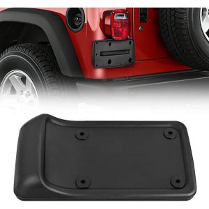 Nilight Rear License Plate Frame Holder Bracket for 1997 1998 1999 2000 2001 2002 2003 2004 2005 2006 Jeep Wrangler TJ Accessories Replace #55174994 Plastic License Plate Mounting Black(Jeep Wrangler TJ 1997-2006)