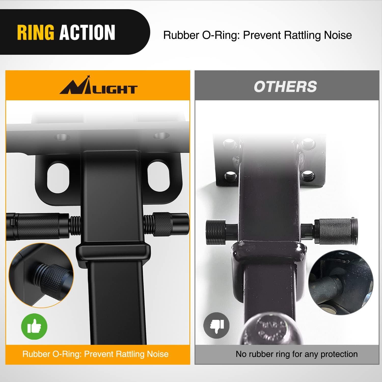 image:imageNilight 2Pcs BoltOn Tow Hooks with Spring Clip 10000LBS 2Pcs Black Forged Recovery Tow Hooks Compatible with Jeep Ford Dodge Chevy GMC Toyota Pickup TruckHitch Lock Pin