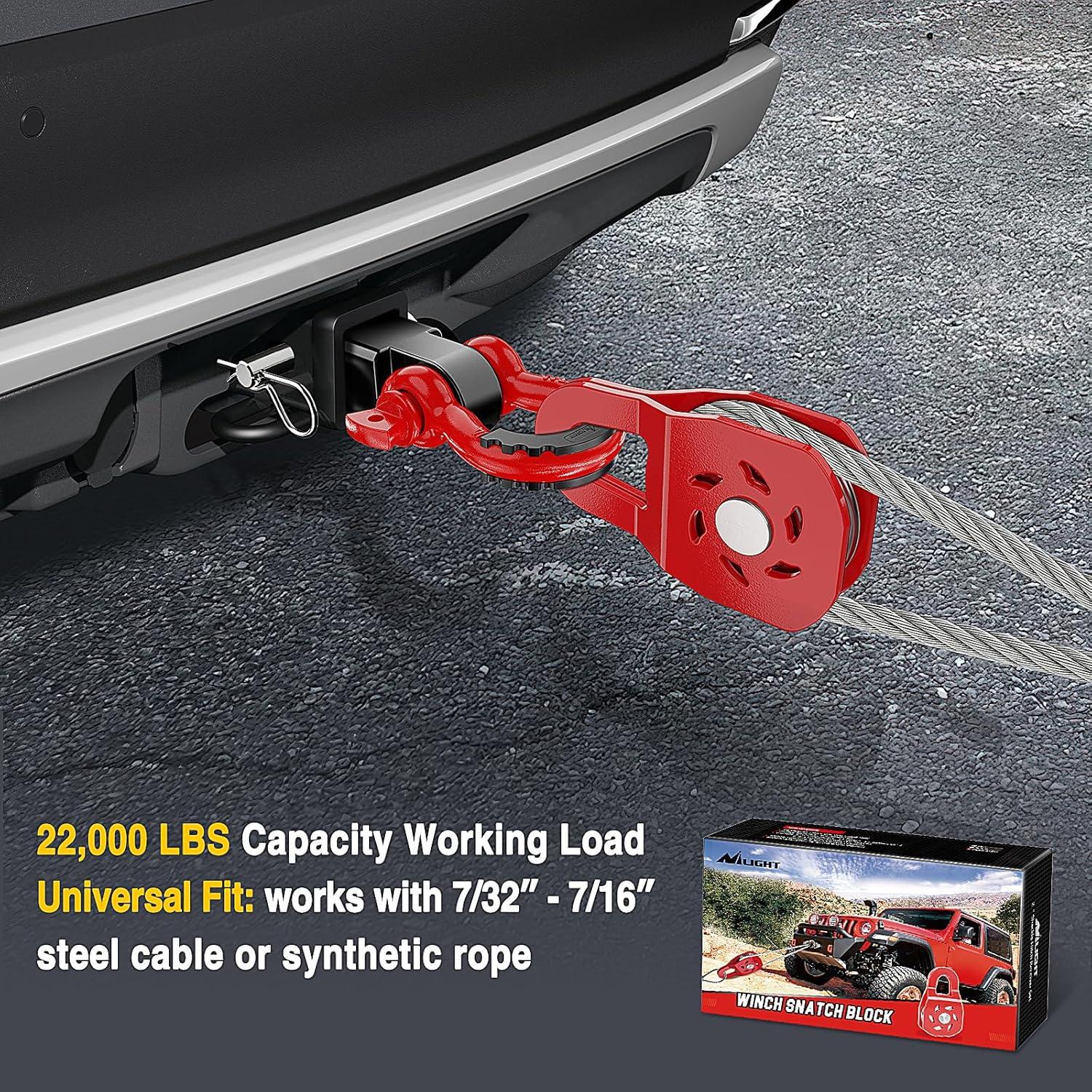 image:imageNilight 2Pcs BoltOn Tow Hooks with Spring Clip 10000LBS 2Pcs Black Forged Recovery Tow Hooks Compatible with Jeep Ford Dodge Chevy GMC Toyota Pickup TruckWinch Snatch Block