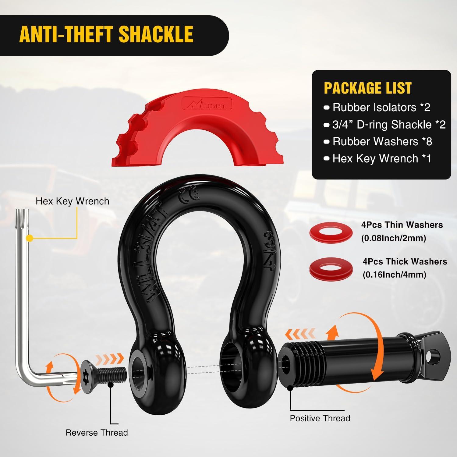 image:imageNilight 2Pcs BoltOn Tow Hooks with Spring Clip 10000LBS 2Pcs Black Forged Recovery Tow Hooks Compatible with Jeep Ford Dodge Chevy GMC Toyota Pickup Truck8ft Tow Strap DRing Shackle Block