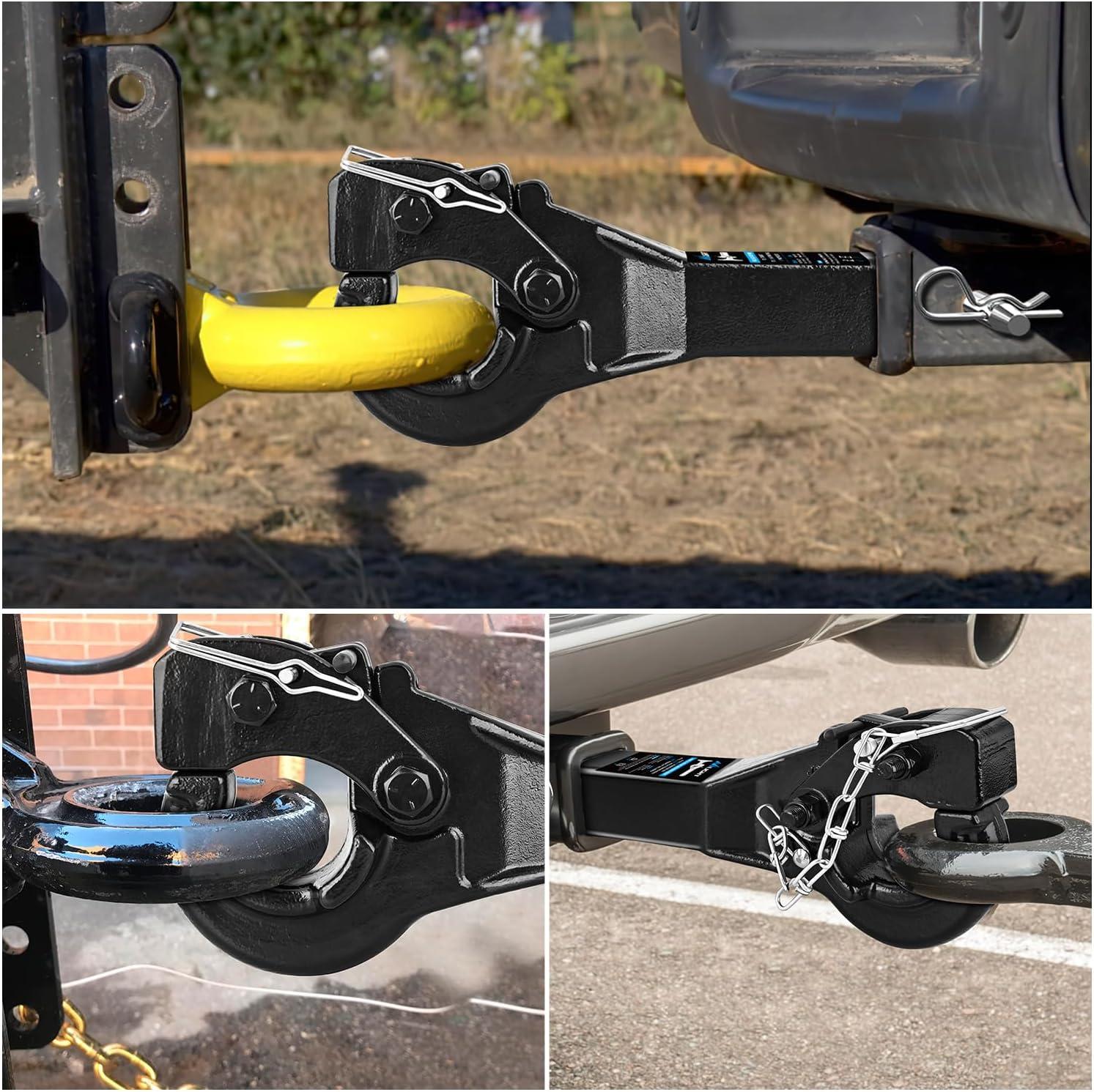 image:imageNilight 2Pcs BoltOn Tow Hooks with Spring Clip 10000LBS 2Pcs Black Forged Recovery Tow Hooks Compatible with Jeep Ford Dodge Chevy GMC Toyota Pickup TruckPintle Hitch