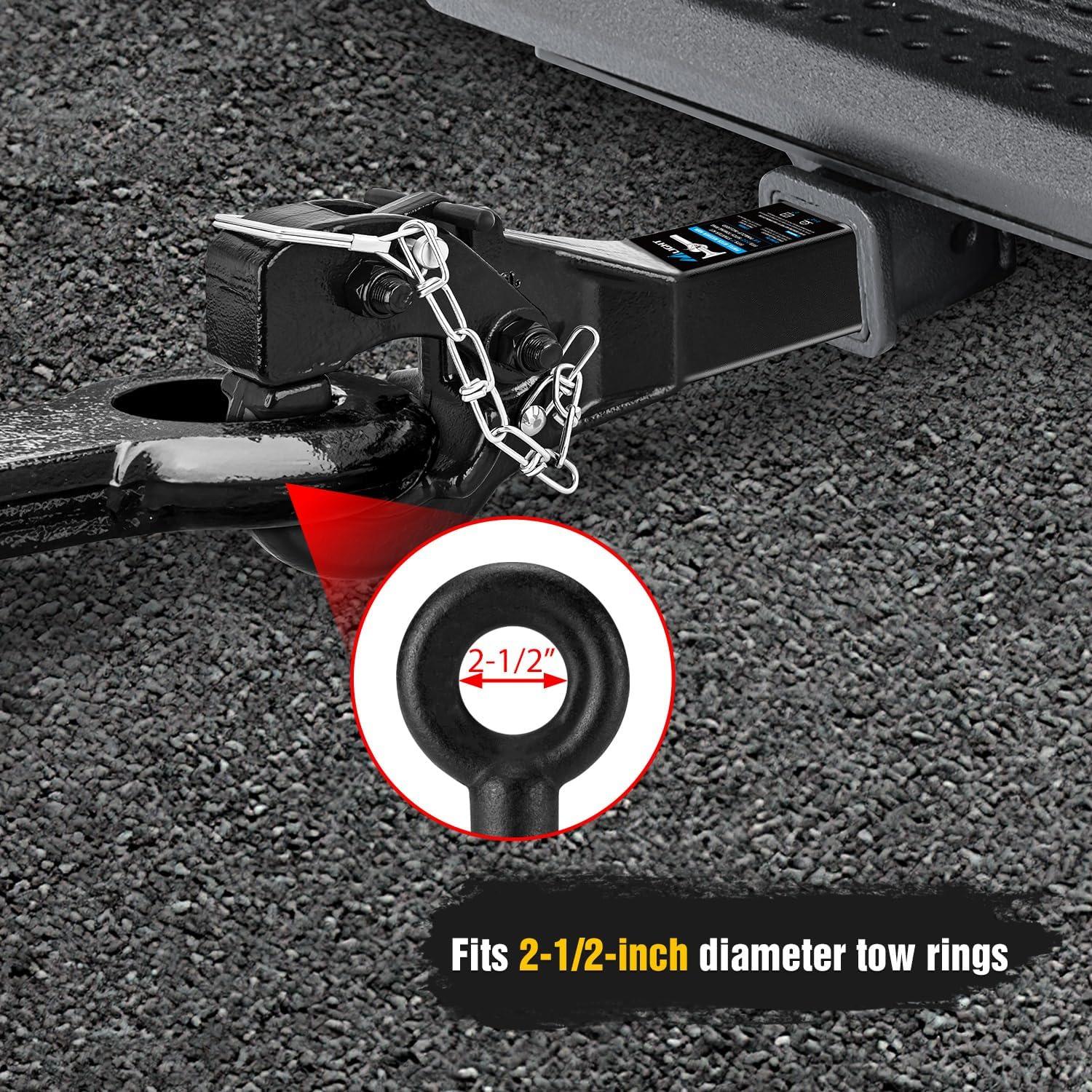 image:imageNilight 2Pcs BoltOn Tow Hooks with Spring Clip 10000LBS 2Pcs Black Forged Recovery Tow Hooks Compatible with Jeep Ford Dodge Chevy GMC Toyota Pickup TruckPintle Hitch