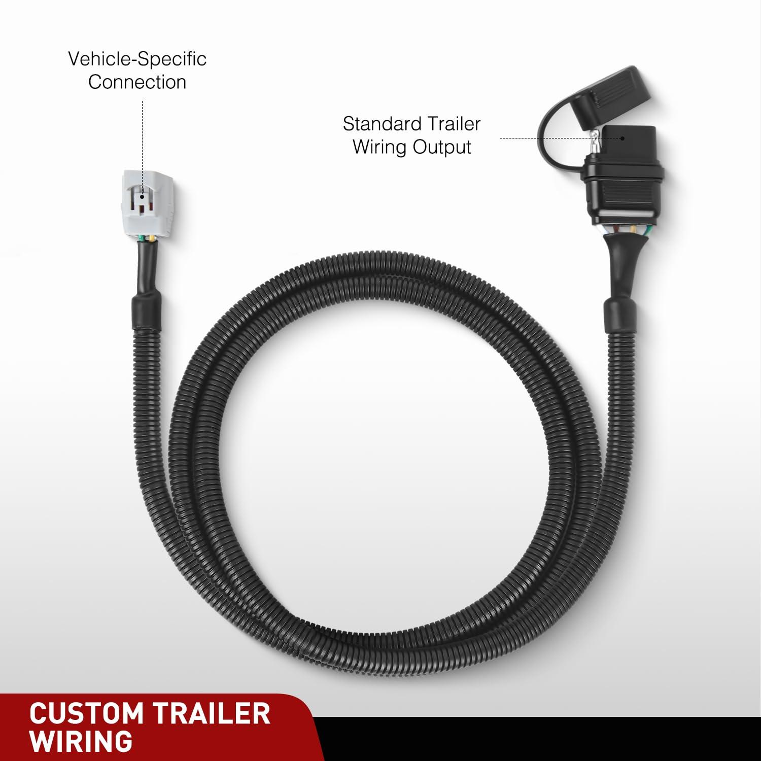 image:imageNilight 4 Pin Custom Trailer Wiring Harness Kit 56083 Compatible with Lexus 2010 2011 2012 2013 2014 2015 2016 2017 2018 2019 2020 2021 2022 2023 RX350 RX450h RX350L RX350hL Tow Package RequiredLexus RX350RX450h 20102023