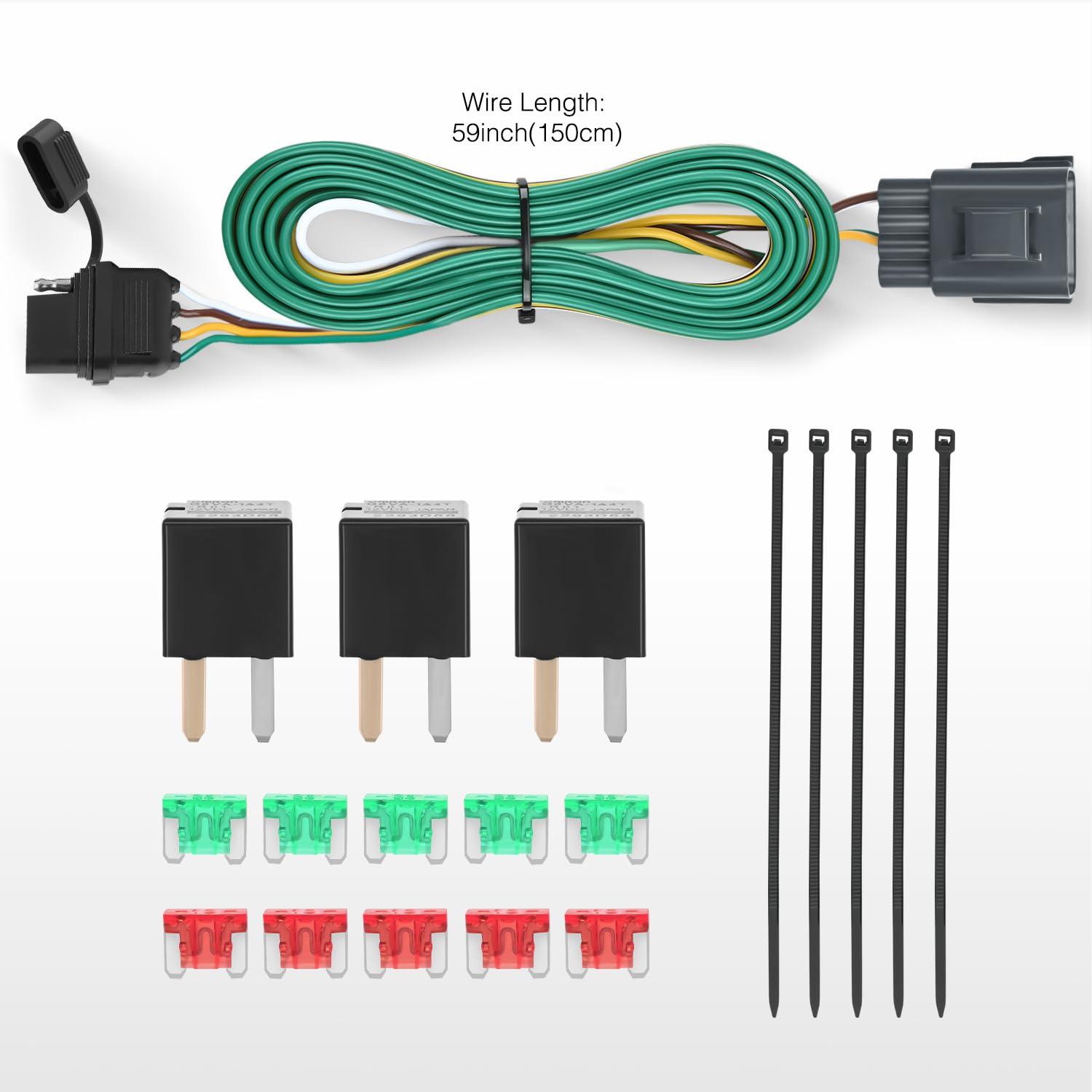 image:imageNilight 4 Pin Trailer Wiring Harness 55359 Vehicle Side Custom for 1998 1999 2000 2001 2002 2003 2004 Chevrolet S10 GMC Sonoma Isuzu Hombre Light Simple Fit Tow HitchChevyBuickGMC 20132017