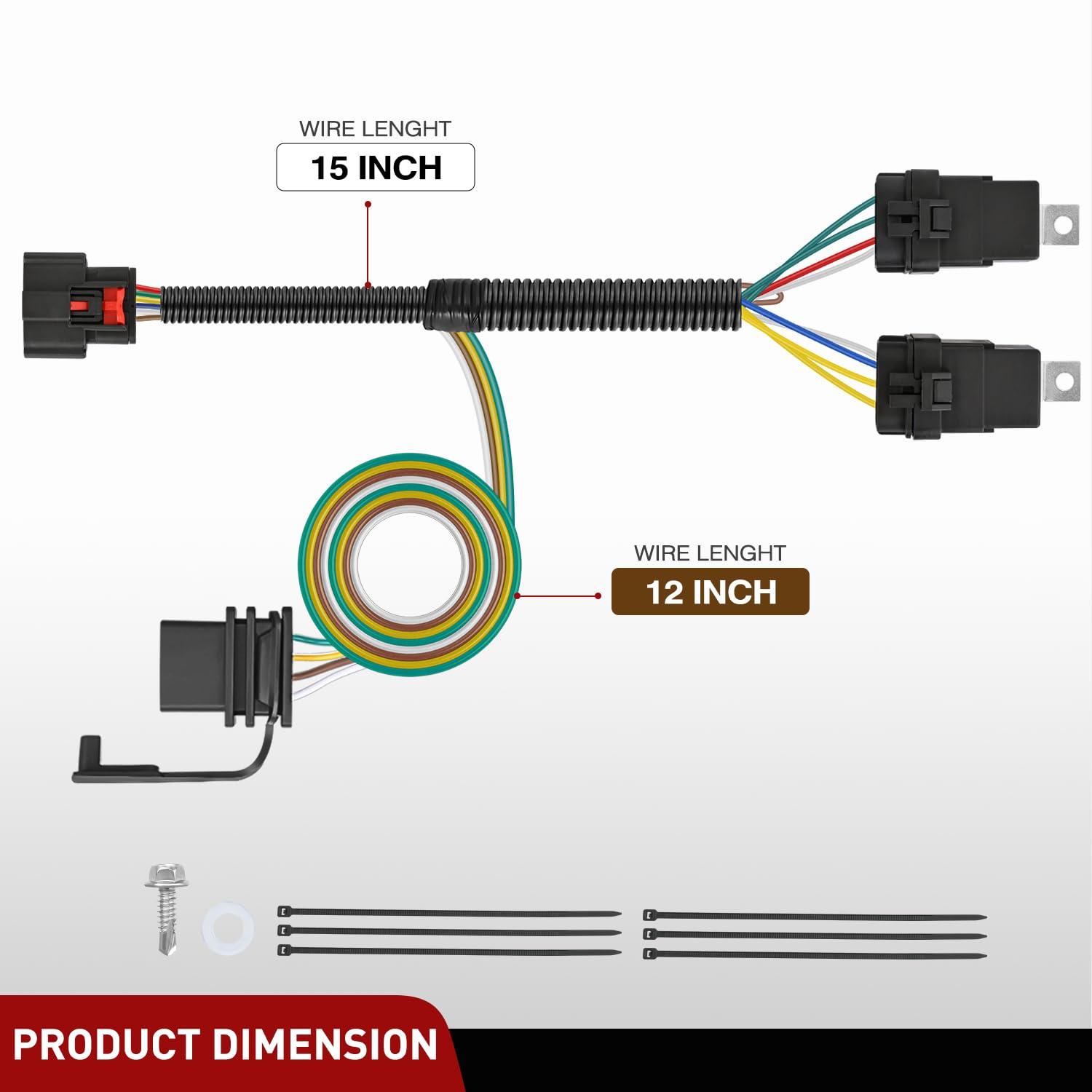image:imageNilight 4 Pin Trailer Wiring Harness 55359 Vehicle Side Custom for 1998 1999 2000 2001 2002 2003 2004 Chevrolet S10 GMC Sonoma Isuzu Hombre Light Simple Fit Tow HitchChevy EquinoxGMC Terrain 20182025