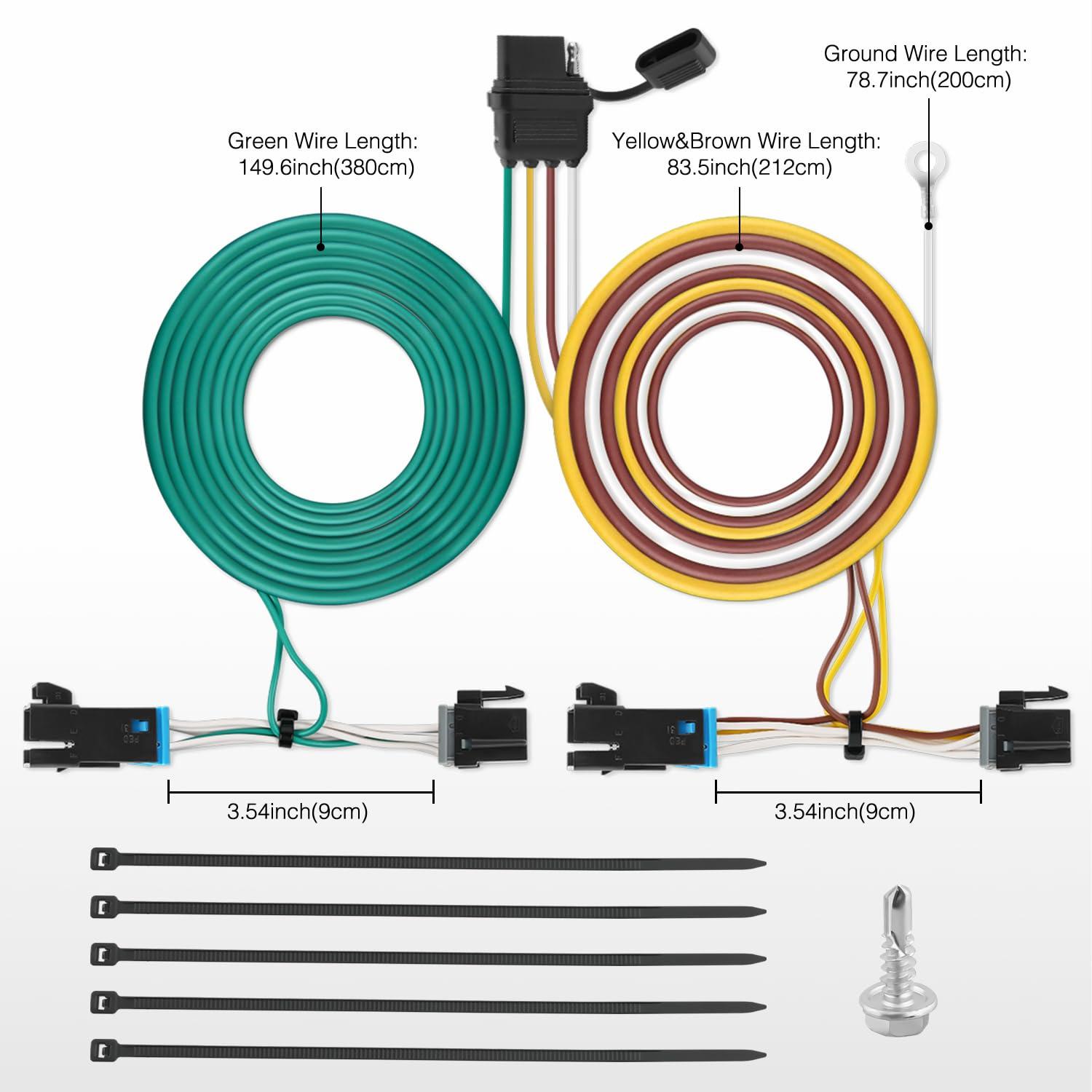 image:imageNilight 4 Pin Trailer Wiring Harness 55359 Vehicle Side Custom for 1998 1999 2000 2001 2002 2003 2004 Chevrolet S10 GMC Sonoma Isuzu Hombre Light Simple Fit Tow HitchChevy ExpressGMC Savana 20032024