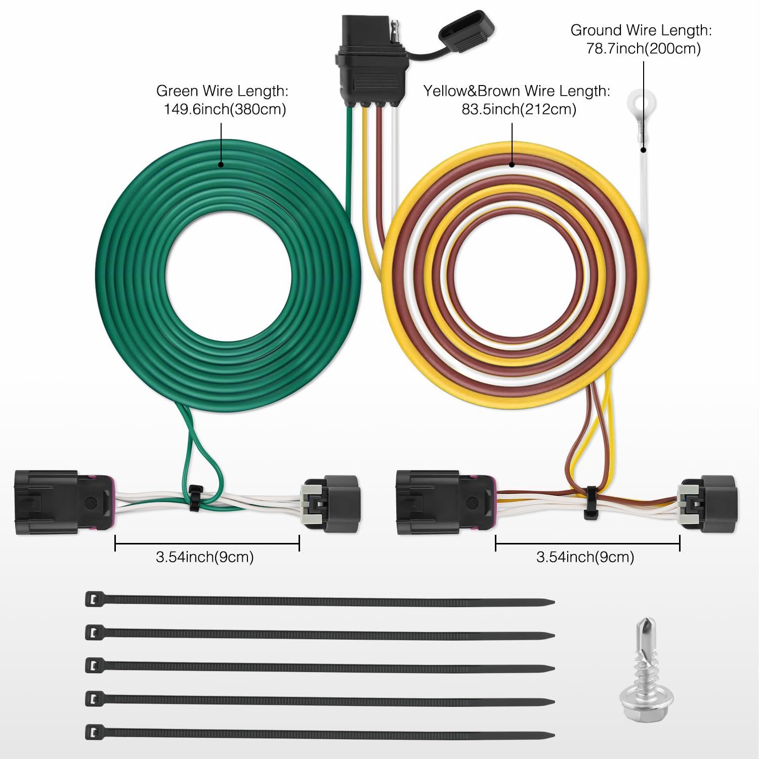 image:imageNilight 4 Pin Trailer Wiring Harness 55359 Vehicle Side Custom for 1998 1999 2000 2001 2002 2003 2004 Chevrolet S10 GMC Sonoma Isuzu Hombre Light Simple Fit Tow HitchChevy EquinoxGMC Terrain 20102017