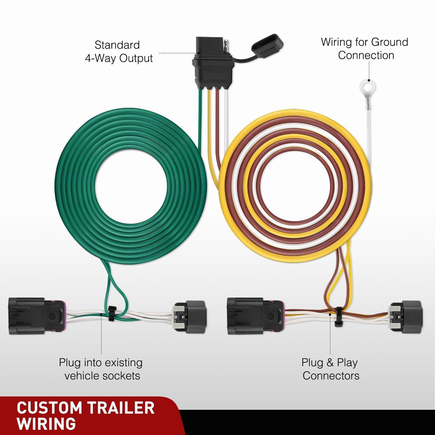 image:imageNilight 4 Pin Trailer Wiring Harness 55359 Vehicle Side Custom for 1998 1999 2000 2001 2002 2003 2004 Chevrolet S10 GMC Sonoma Isuzu Hombre Light Simple Fit Tow HitchChevy EquinoxGMC Terrain 20102017