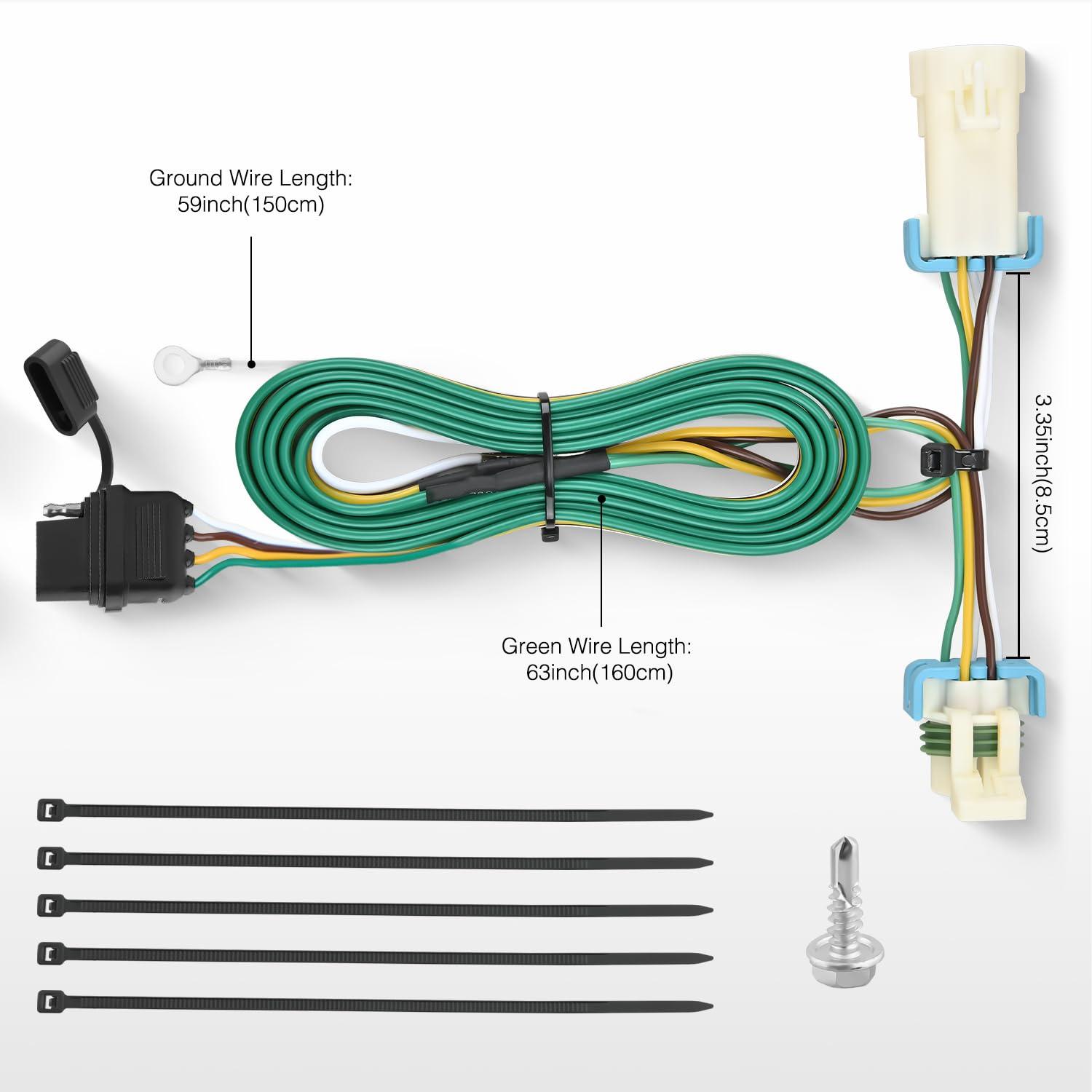 image:imageNilight 4 Pin Trailer Wiring Harness 55359 Vehicle Side Custom for 1998 1999 2000 2001 2002 2003 2004 Chevrolet S10 GMC Sonoma Isuzu Hombre Light Simple Fit Tow HitchChevyGMCIsuzu 19982004