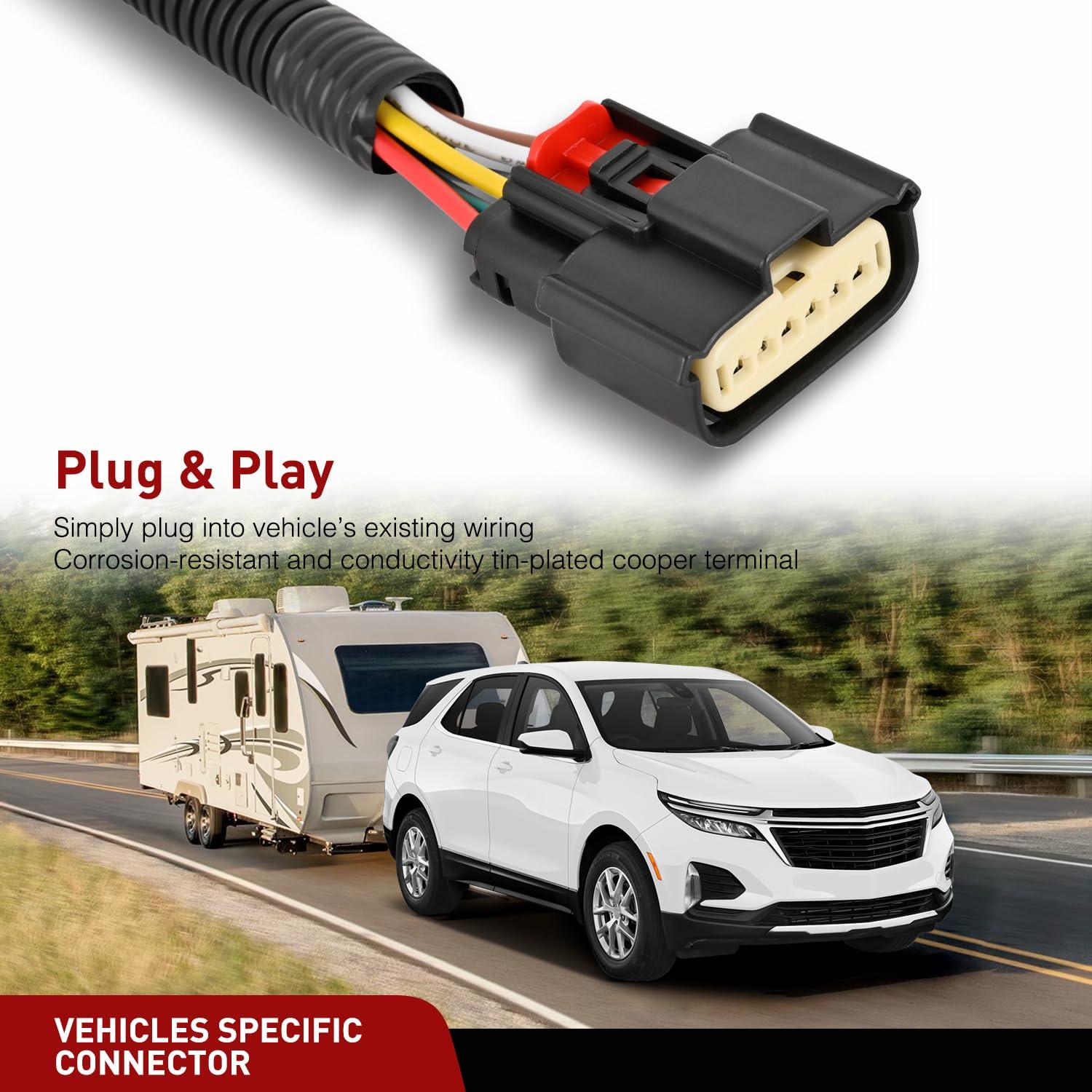 image:imageNilight 4 Pin Trailer Wiring Harness 55359 Vehicle Side Custom for 1998 1999 2000 2001 2002 2003 2004 Chevrolet S10 GMC Sonoma Isuzu Hombre Light Simple Fit Tow HitchChevy EquinoxGMC Terrain 20182025