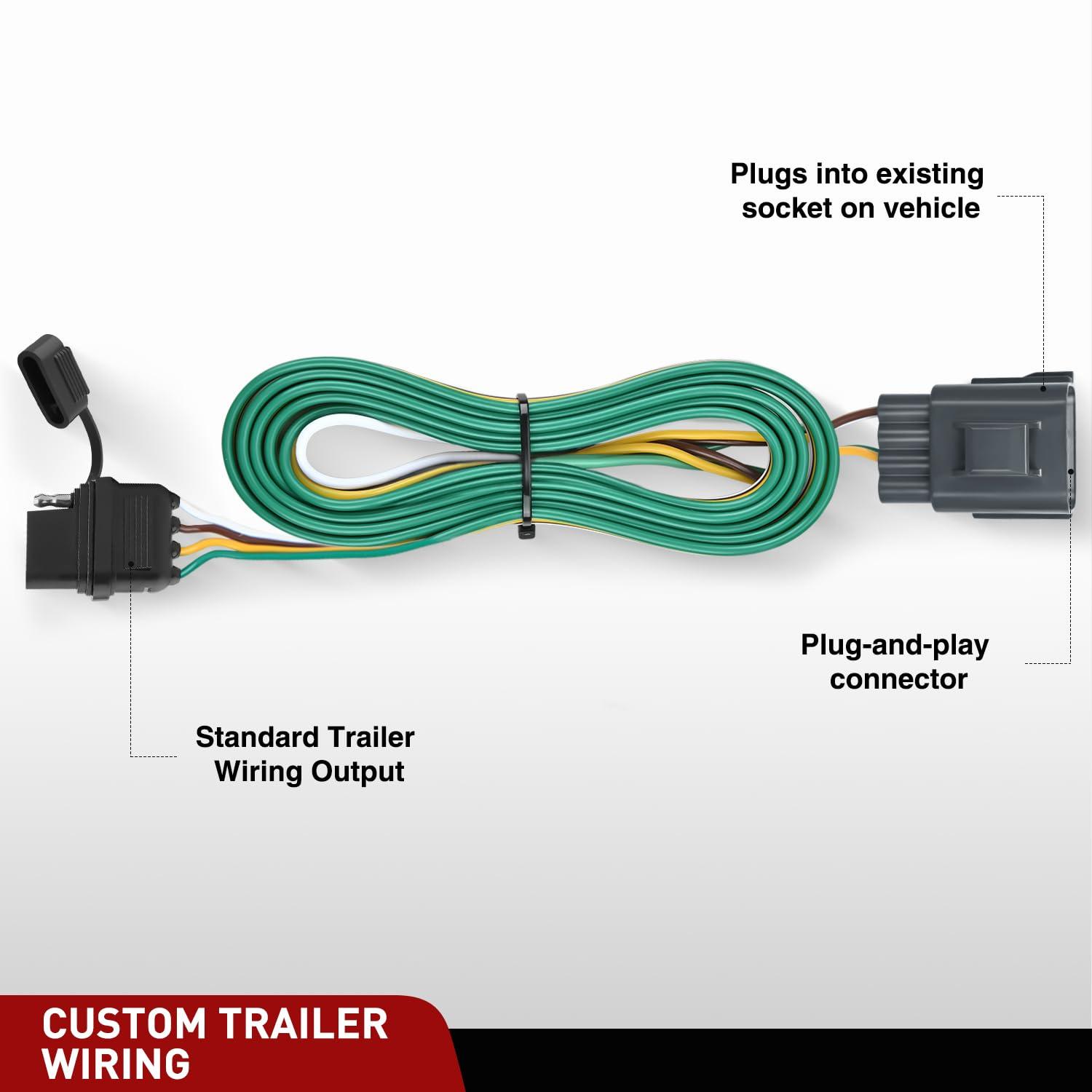 image:imageNilight 4 Pin Trailer Wiring Harness 55359 Vehicle Side Custom for 1998 1999 2000 2001 2002 2003 2004 Chevrolet S10 GMC Sonoma Isuzu Hombre Light Simple Fit Tow HitchChevyBuickGMC 20132017