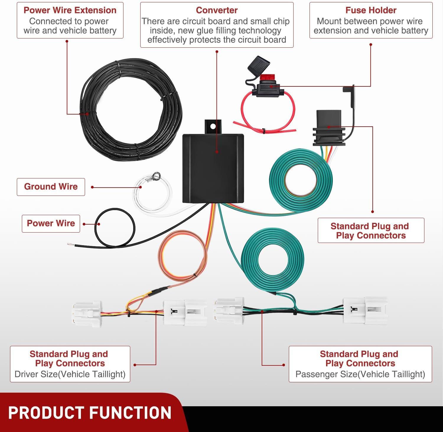 image:imageNilight 4 Pin Trailer Wiring Harness 55441 Custom for 2005 2006 2007 2008 2009 2010 2011 2012 2013 14 15 16 17 18 19 20 21 22 23 24 Nissan Frontier Xterra Pathfinder Suzuki EquatorNissan Rogue 20082020Infiniti 20072013