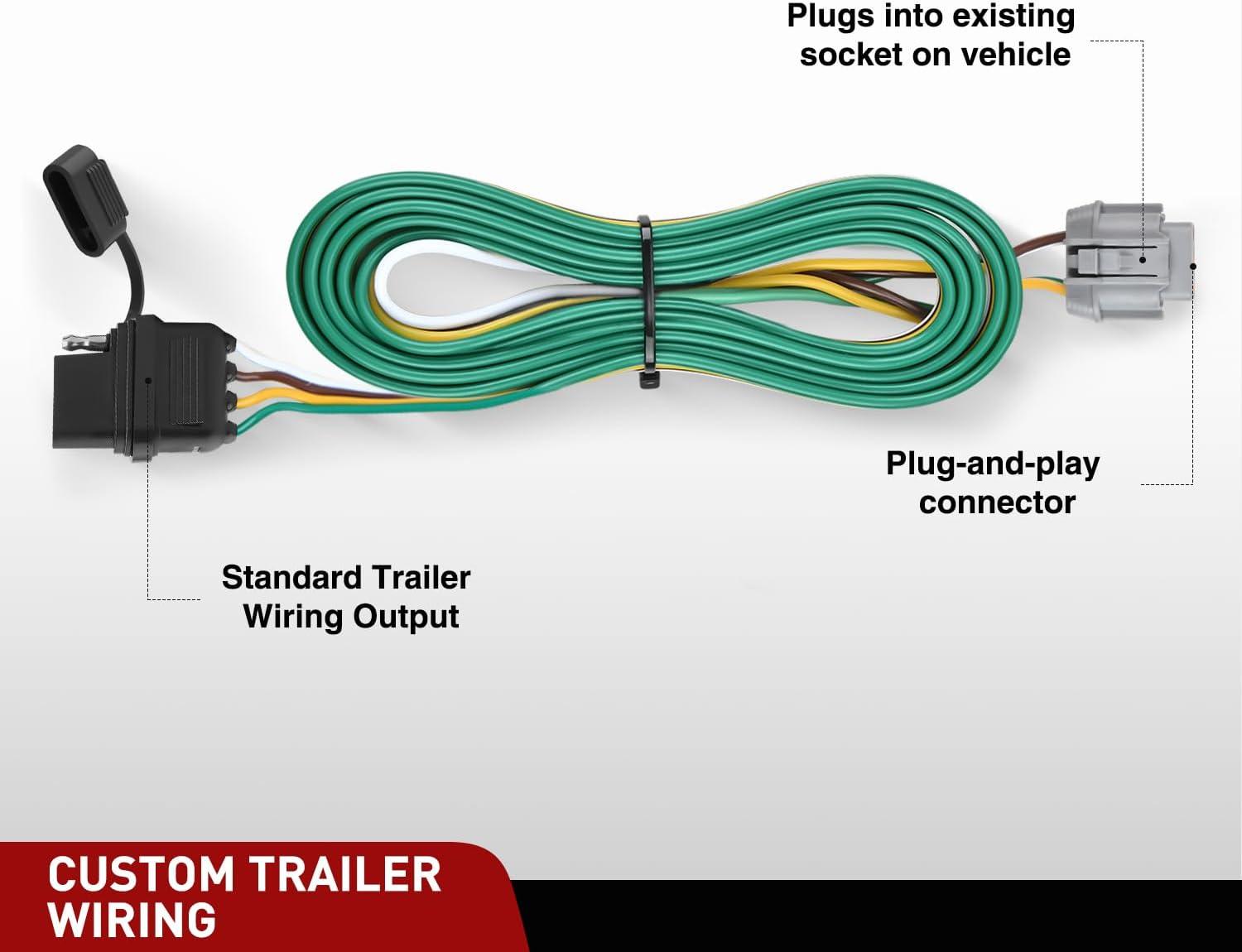 image:imageNilight 4 Pin Trailer Wiring Harness 55441 Custom for 2005 2006 2007 2008 2009 2010 2011 2012 2013 14 15 16 17 18 19 20 21 22 23 24 Nissan Frontier Xterra Pathfinder Suzuki EquatorNissan 20052024Suzuki 20092012