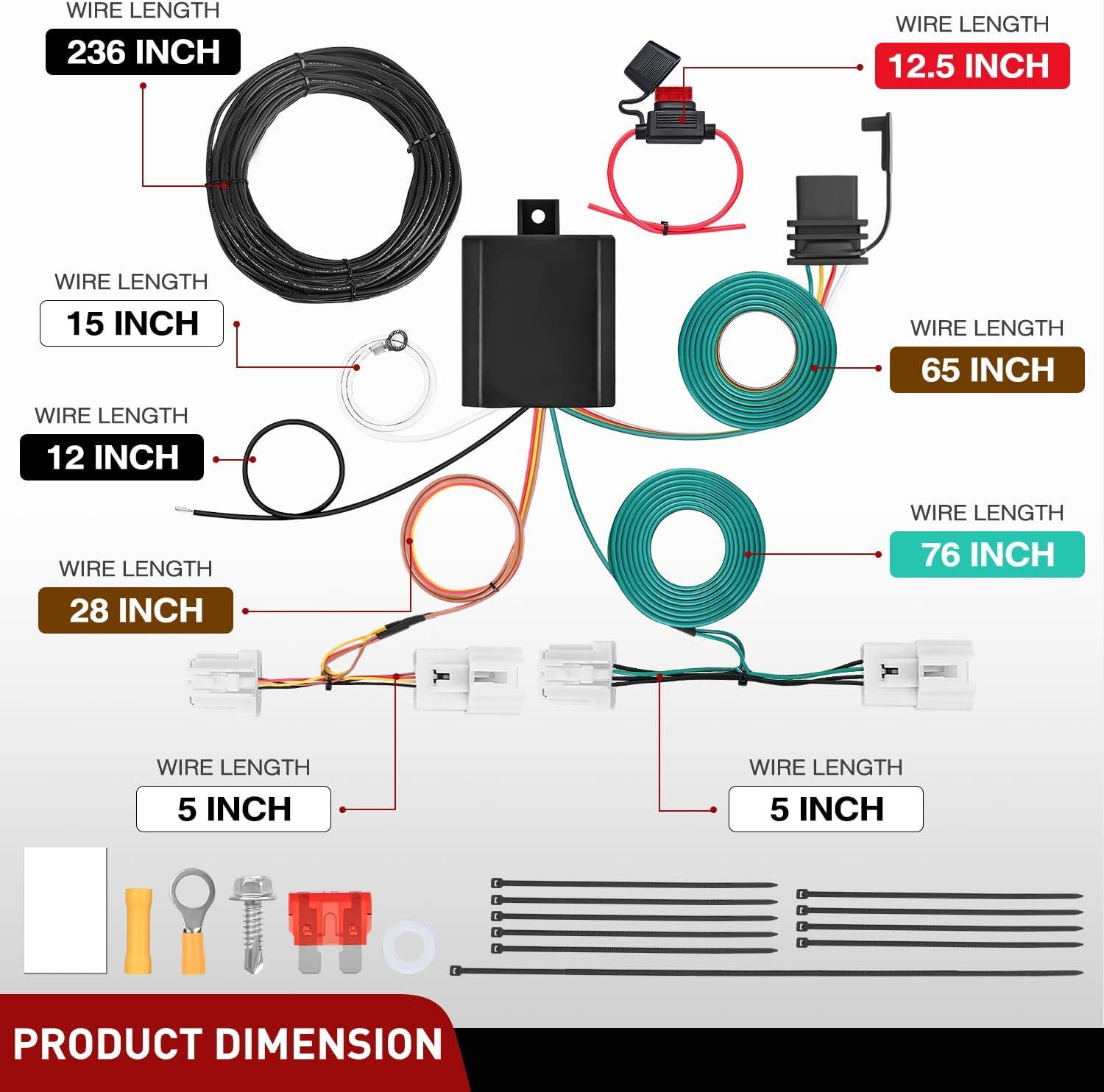 image:imageNilight 4 Pin Trailer Wiring Harness 55441 Custom for 2005 2006 2007 2008 2009 2010 2011 2012 2013 14 15 16 17 18 19 20 21 22 23 24 Nissan Frontier Xterra Pathfinder Suzuki EquatorNissan Rogue 20082020Infiniti 20072013