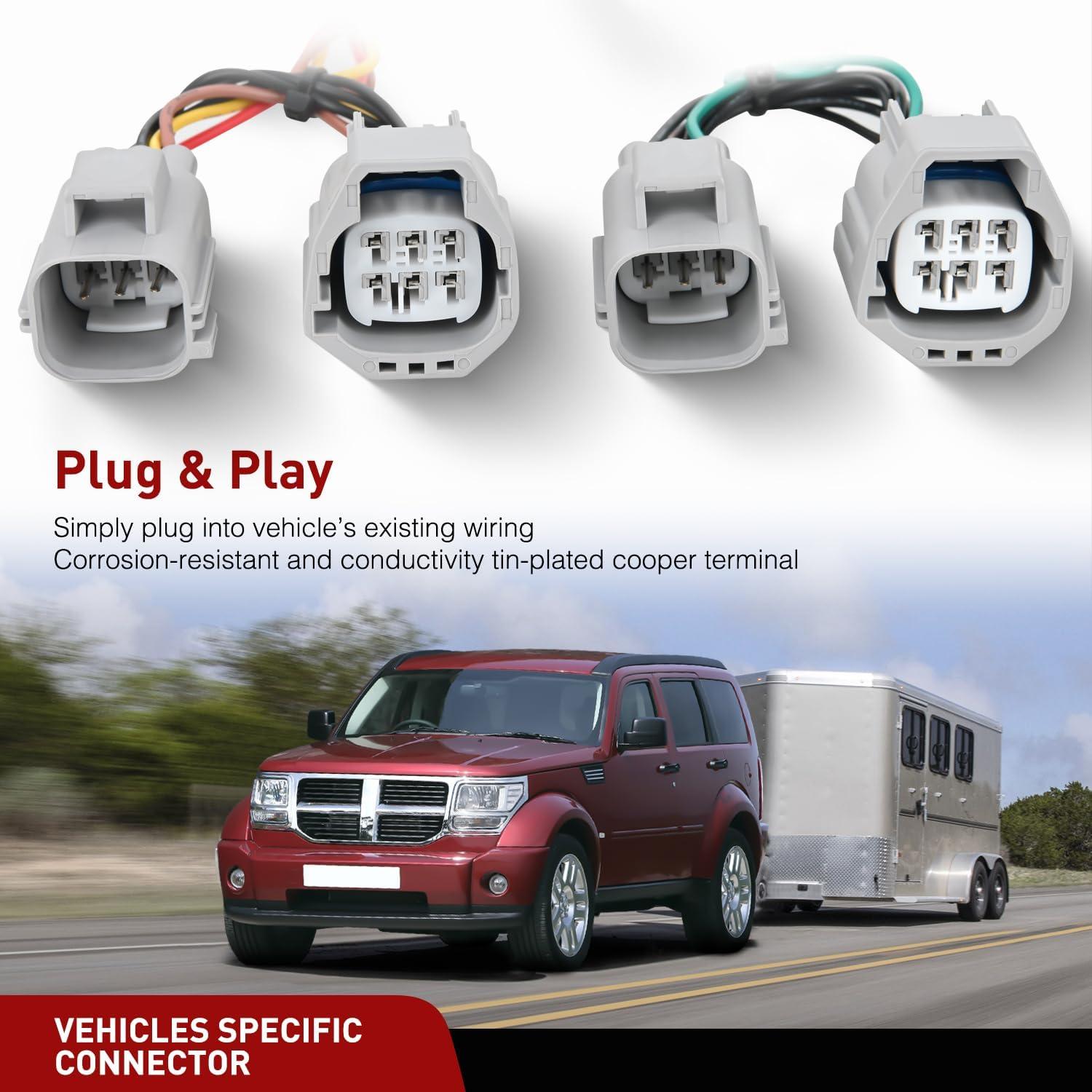 image:imageNilight 4 Pin Trailer Wiring Harness Kit 56009 Vehicle Standard 4 Way Connector Custom for 2007 2008 2009 2010 2011 2012 2013 Jeep Grand Cherokee Simple Fit Tow Hitch HarnessJeep Liberty 20082012Dodge Nitro 20072012